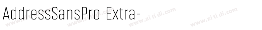 AddressSansPro Extra字体转换